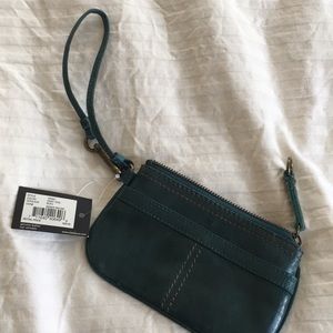Leather wristlet